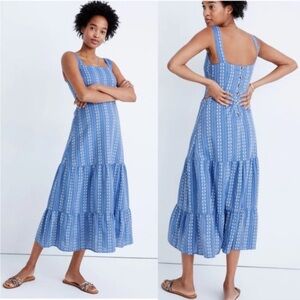 Madewell Button back tiered dress